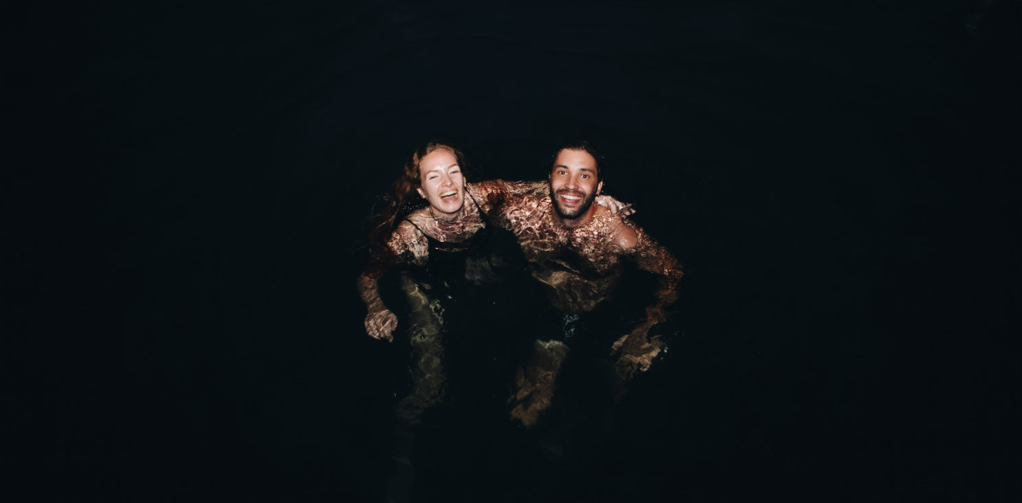 Swimming In The Ocean At Night