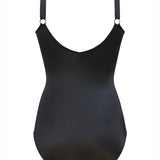 Iris Longer Length Swimsuit - Black and Lake