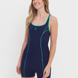 Molly Longer Length Legsuit - Navy and Jade